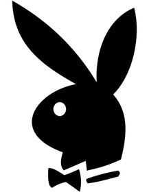 Resim Genel Markalar Playboy Tavşan Oto Motor Laptop Duvar Folyo Sticker 25 x 37 cm 