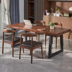 Resim Timber's Team Mira-Ahşap Doğal Kütük Yemek / Toplantı / Çalışma Masası 