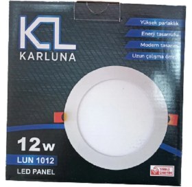 Resim Karluna 12W Sıva Altı Yuvarlak LED Panel Beyaz 
