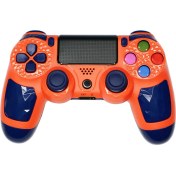 Resim Jingyi Ps4 Oyun Kumandası, Ps-4/slim/pro/pc/android ile Uyumlu Bluetooth Kablosuz Gamepad, Hoparlör ve Dokunmatik Panelli Yüksek Hassasiyetli Oyun Joystick, USB Kablosu - Turuncu (Yurt Dışından) 