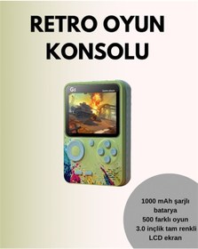 Resim Tv - 712 - Bağlantılı 500 Oyunlu Mini - Shophnrl - Gameboy Konsol 
