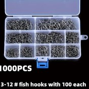 Resim 200/300/400/500/600/1000 adet Daire Balıkçılık Tutkal Seti, Karbon Çelik Tek Tüylü Balık Tutkali, Balıkçılık Taktikleri Aksesuarları 