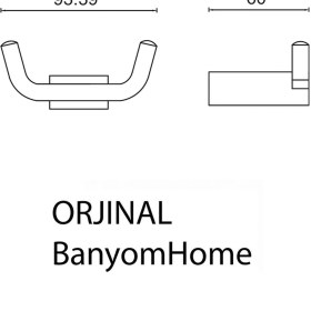 Resim Çelik Banyo Paslanmaz Pirinç Mat Siyah Titanik Bornozluk Havlu Askısı Siyah 