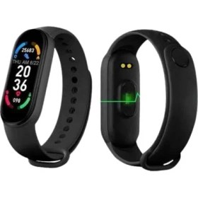 Resim Zengezur M6 Akıllı Bileklik Siyah Adımsayar Spor Takibi Android ve Ios Uyumlu 
