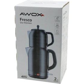 Resim Shopwave Dila Fresco Siyah Elektrikli Çay Makinesi Çaycı Set 1.7lt Su Isıtıcı + 1.2lt Demlik Paslanma 