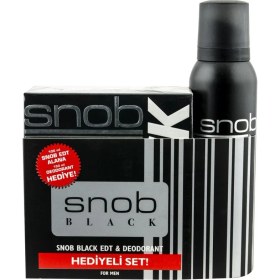 Resim Snob Black Edt 100 ml Erkek Parfümü + 150 ml Deodorant Set 