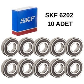 Resim Skf 6202-2rsh/c3 Sabit Bilyalı Rulman 15x35x11 Mm - 10 Adet 