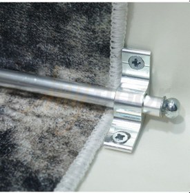 Resim Çelik Halı Tutucu Merdiven Dip Çubuğu Gümüş - İnce / 110cm 