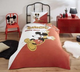 Resim Özdilek Mıckey Funtastık Tek Kişilik Disney Nevresim Takımı Kırmızı 