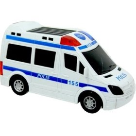 Resim Farbu Oyuncak Sesli Işıklı Hareketli Çarp Dön 112 Polis Imdat Araç Oyuncak Polis Minibüs 155 