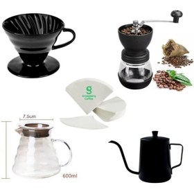 Resim PremiumPort V60 Dripper 3. Nesil Filtre Kahve Demleme Seti, Kaliteli ve Şık Tasarım 