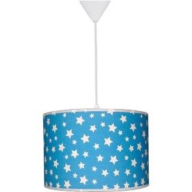 Resim Şenay Aydınlatma Çocuk Odası Silindir Kumaş Avize Sarkıt-Mavi Yıldız 