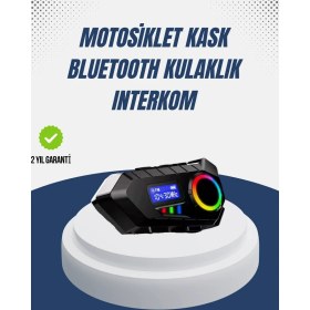 Resim Kablosuz Bluetooth Interkom IP65 Suya Dayanıklı 40MM Hd Ses ve 40 Saat Pil Midastech 