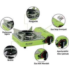 Resim Orcamp Portatif Mini Kamp Ocağı - Yeşil 