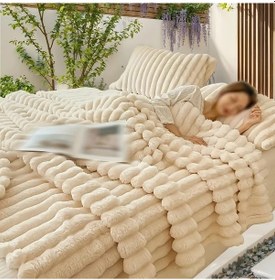 Resim Willowhaven Hediye İçin Yumuşak Battaniye, Seyahat Ve Ofis, 150x200cm Süt Beyaz 