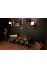 Resim Wooding 100 Cm Masif Ceviz Antrasit Tv Ünitesi 