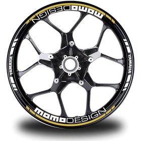 Resim Koyu Sarı Momodesing Takım Jant Sticker Etiket 