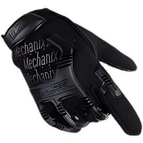 Resim Single Sword Mechanix Tam Parmak Taktik Eldiven, Darbe Emici İş Eldiveni, Dokunmatik Özellikli Motosiklet&spor Eldiveni, Unisex L-siyah 