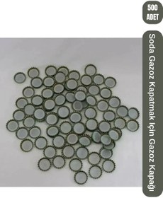 Resim Viyalente Soda Gazoz Kapatmak Için Gazoz Kapağı 500 Adet Kapak 