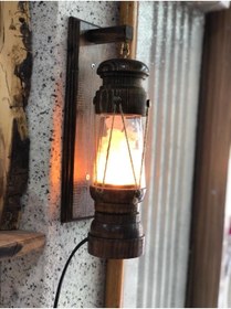 Resim zümren Ahşap Gemici Feneri Tuz Lambası 