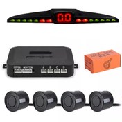 Resim Techmaster Renkli Dijital Ekranlı Araç Park Sensörü Sesli 22mm Siyah PS03 