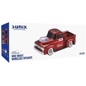 Resim Sunix 1200 Mah Led Işıklı Araba Bluetooth Hoparlör Siyah Bts-430 
