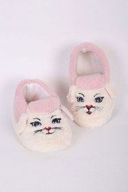 Resim Live Success Çocuk Kaydırmaz Taban Panduf Pamuk Astarlı, Kedi Figürlü Çok Amaçlı Okul Kreş Patiği Ev Patiği 