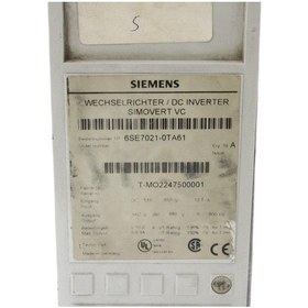 Resim 6se7021-0ta61 Sımovert Masterdrıves Vector Control Inverter Compact Unıt 2.el 