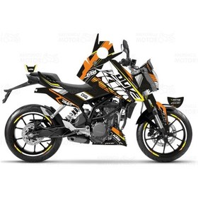 Resim Ktm Duke 390 Sport Line Sticker Set Yellow 