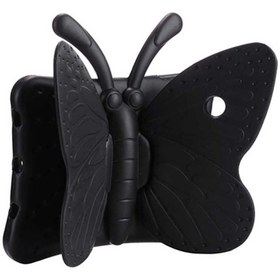 Resim Musal Apple Ipad Mini 4 Kelebek Figürlü Silikon Çocuk Tablet Standlı Kılıf 