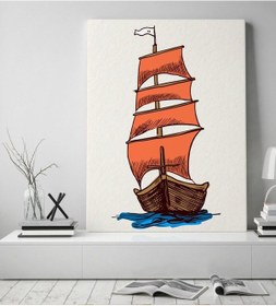 Resim Bk Gift Gemi Tasarımlı Kanvas Tablo 50X70Cm-3 