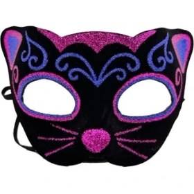 Resim Kadife Kaplama Kedi Maskesi 