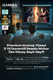 Resim Gamma Screens 300x225 Motorlu Projeksiyon Perdesi 