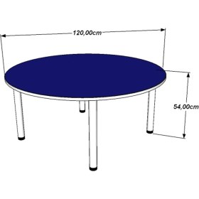 Resim Anaokulu Yuvarlak Grup Çalışma Masası 