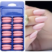 Resim 120 Adet Orta Boy Badem Şekilli Jel Tırnak Ucu - 10 Farklı Renk (Nude Pembe, Siyah, Kırmızı, Mor, Mavi, Koyu Mavi Karışımı), Parlak Yüzeyli Tam Kaplama Yapay Tırnaklar, Günlük Manikür ve Japon-Kore Tarzı, Güzellik Aksesuarları, Zarif Tırnak Tasarımı 