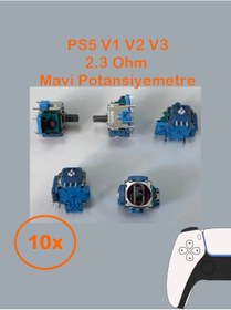 Resim 10 Adet Ps5 Analog Motoru Tüm Kollar İle Uyumlu Mavi 2.3k Ohm 
