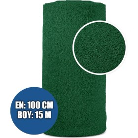 Resim Sera Trend Karmaşık Paspas 1x15 Metre Yeşil Pvc Kıvırcık Halı Iç Dış Mekan Yolluk Kaydırmaz Islak Zemin Paspası 