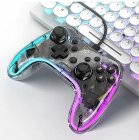 Resim Beyaz-rgb Kablolu Denetleyici Nintendo Anahtarı Pc/bilgisayar/dizüstü Bilgisayar Kablolu Renkli Gamepad Sony Ps3/tv/set Üstü Kutusu 
