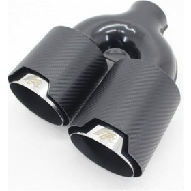 Resim Akrapoviç Çiftli Karbon Egzoz Ucu FR 2x100 Parlak Sol 