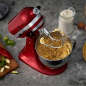 Resim Kitchenaid Için 4.5-5qt Tılt-Head Stand Mikserleri Aksesuarları Karıştırma Kasesi+Döküm Koruyucu Kapak+Düz Karıştırıcı Eki (Yurt Dışından) 