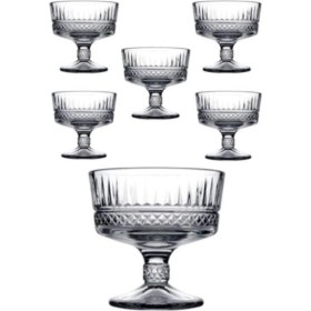 Resim Paşabahçe 51749-6'lı Düz Elysia Ayaklı Dondurmalık Sunum Kase Seti 