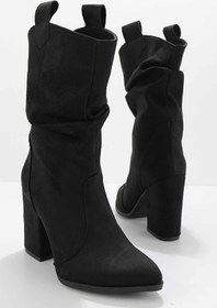 Resim Bambi Siyah Süet Kadin Bot & Bootie K02527200602 