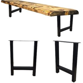 Resim CVTdesign Bank Ayağı Ev Ofis İş Yeri Kütük Orta Sehpa Ayağı Metal Ayak 