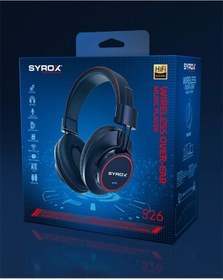 Resim Syrox S26 Bluetooth Kablosuz Kulak Üstü Kulaklık Hafıza Kartlı Siyah 