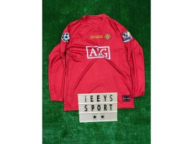 Resim 2008 Sezonu Nostalji Cristiano Ronaldo Manchester United Uzun Kol Nostalji Forma / Retro Ronaldo Kırmızı Renk Forma 