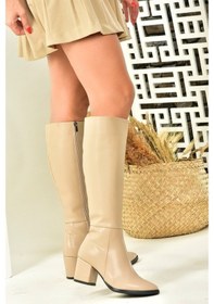 Resim Ten Kalın Tabanlı Kadın Çizme L251081609 