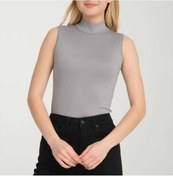 Resim Greymoda Kadın Kolsuz Body Gri Gri 