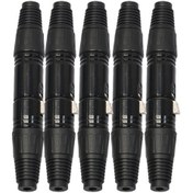 Resim 5 Parça 3 Pin Xlr Fiş Erkek + Dişi Ses Kablosu Konnektörü 
