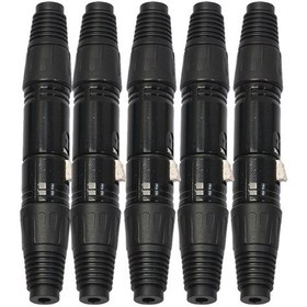 Resim 5 Parça 3 Pin Xlr Fiş Erkek + Dişi Ses Kablosu Konnektörü 