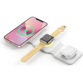 Resim Wiwu Power Air M6 3 In 1 Mıknatıslı Kablosuz Şarj Standı 